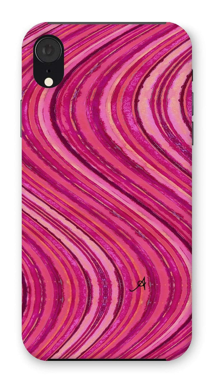 Phone & Tablet Cases iPhone XR / Snap / Gloss Watercolour Waves Pink Amanya Design Phone Case Prodigi