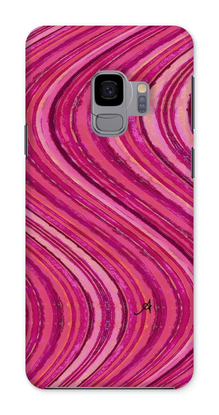 Phone & Tablet Cases Samsung Galaxy S9 / Snap / Gloss Watercolour Waves Pink Amanya Design Phone Case Prodigi