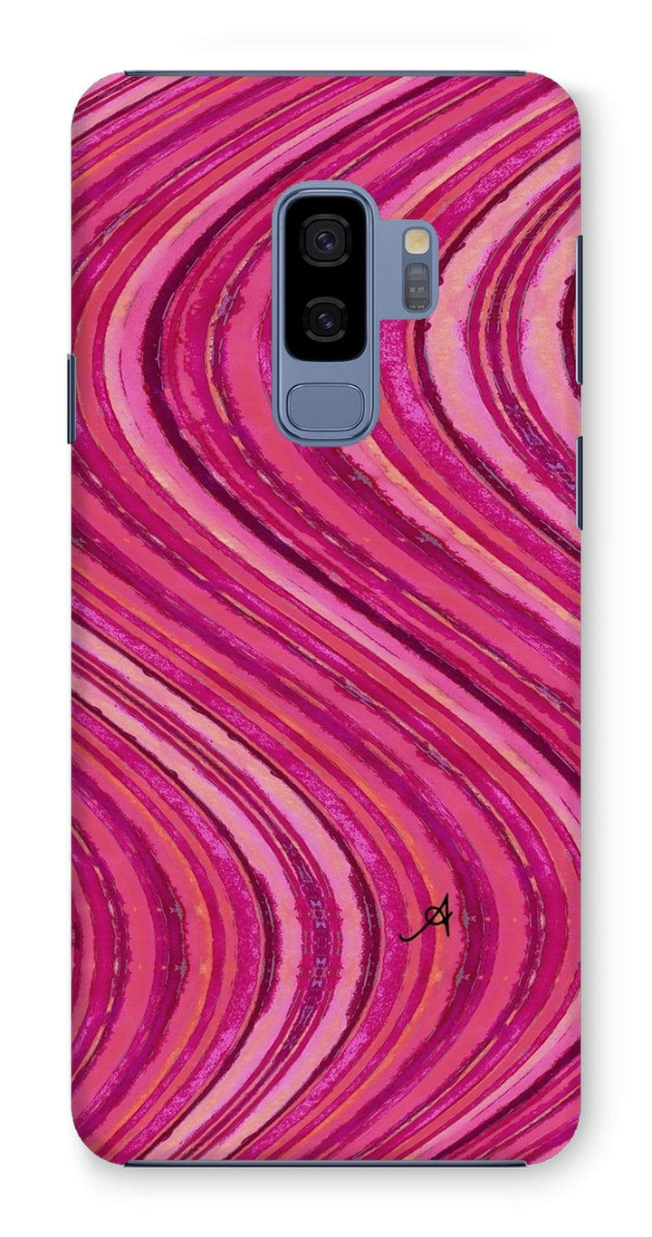 Phone & Tablet Cases Samsung Galaxy S9+ / Snap / Gloss Watercolour Waves Pink Amanya Design Phone Case Prodigi