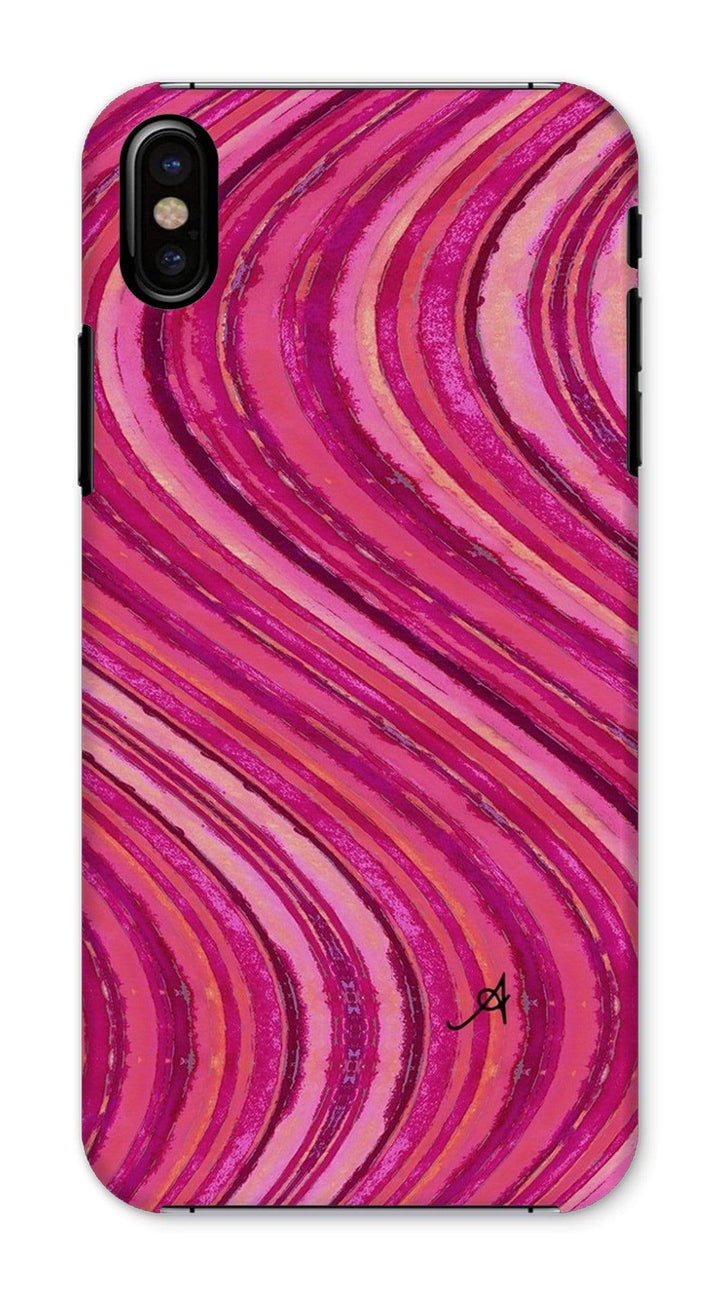 Phone & Tablet Cases iPhone X / Snap / Gloss Watercolour Waves Pink Amanya Design Phone Case Prodigi