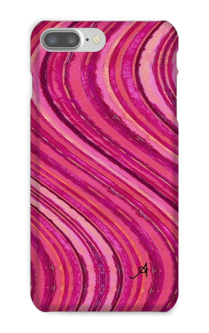 Phone & Tablet Cases iPhone 8 Plus / Snap / Gloss Watercolour Waves Pink Amanya Design Phone Case Prodigi