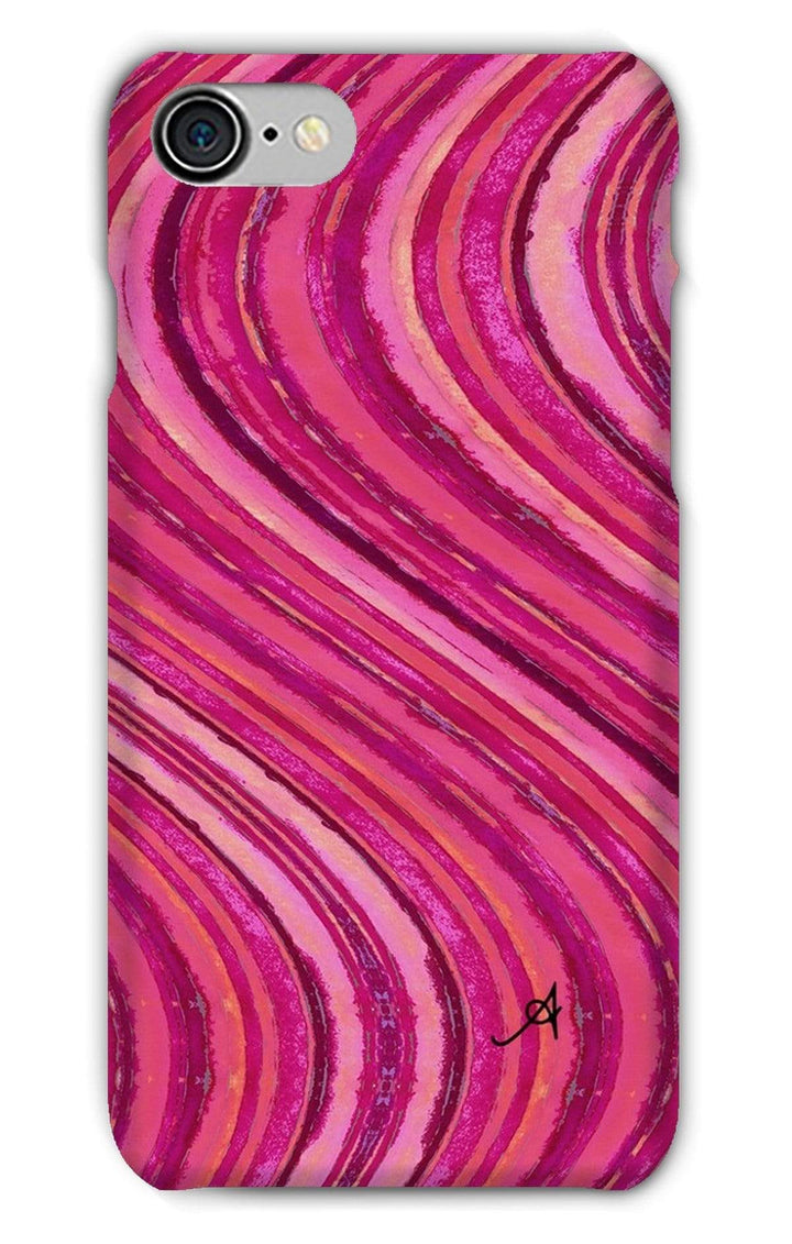 Phone & Tablet Cases iPhone 8 / Snap / Gloss Watercolour Waves Pink Amanya Design Phone Case Prodigi