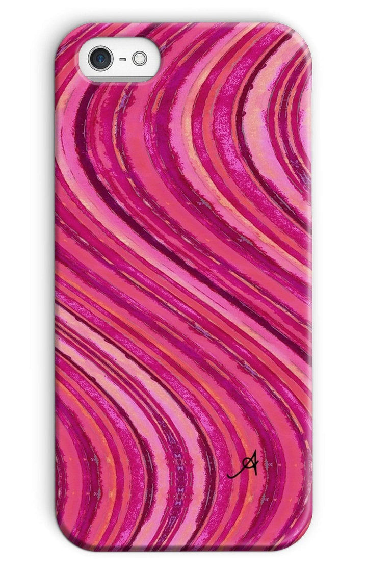 Phone & Tablet Cases iPhone SE / Snap / Gloss Watercolour Waves Pink Amanya Design Phone Case Prodigi