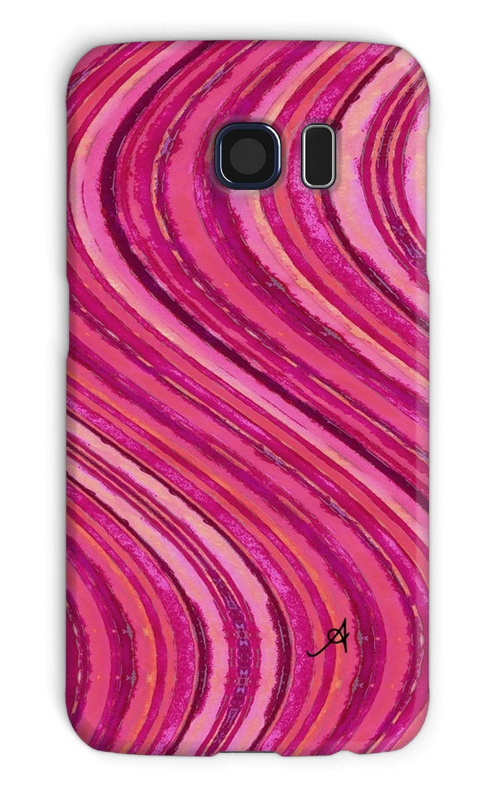 Phone & Tablet Cases Galaxy S6 / Snap / Gloss Watercolour Waves Pink Amanya Design Phone Case Prodigi