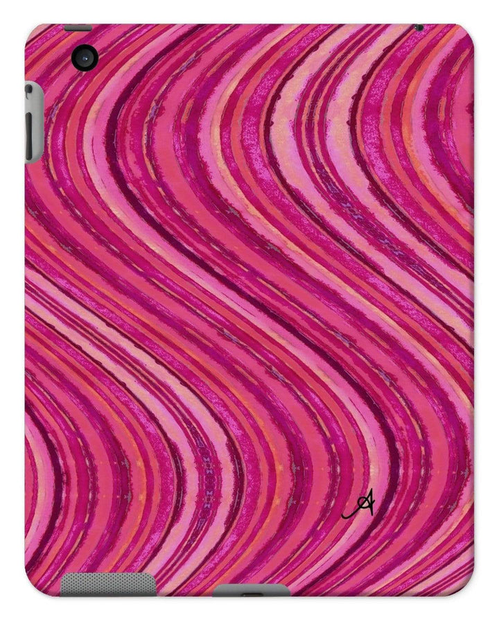 Phone & Tablet Cases iPad 2/3/4 / Gloss Watercolour Waves Pink Amanya Design Tablet Cases Prodigi