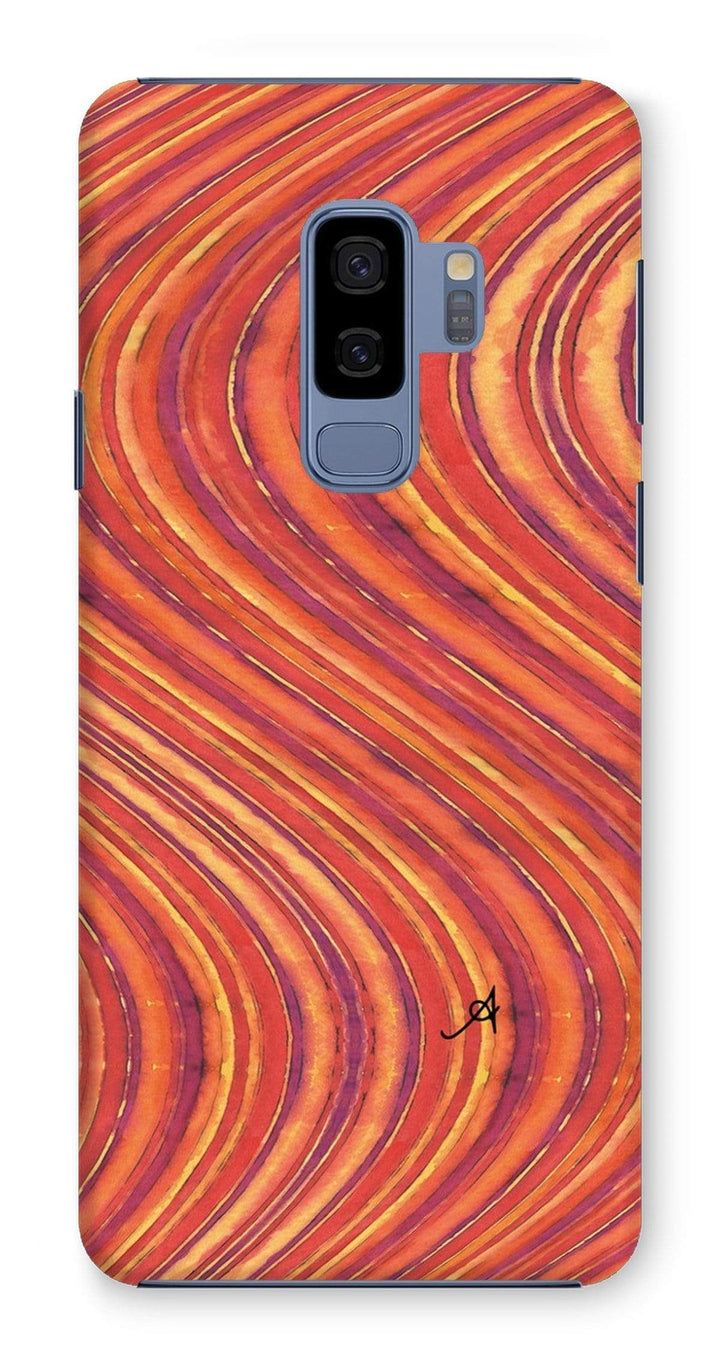 Phone & Tablet Cases Samsung Galaxy S9+ / Snap / Gloss Watercolour Waves Red Amanya Design Phone Case Prodigi