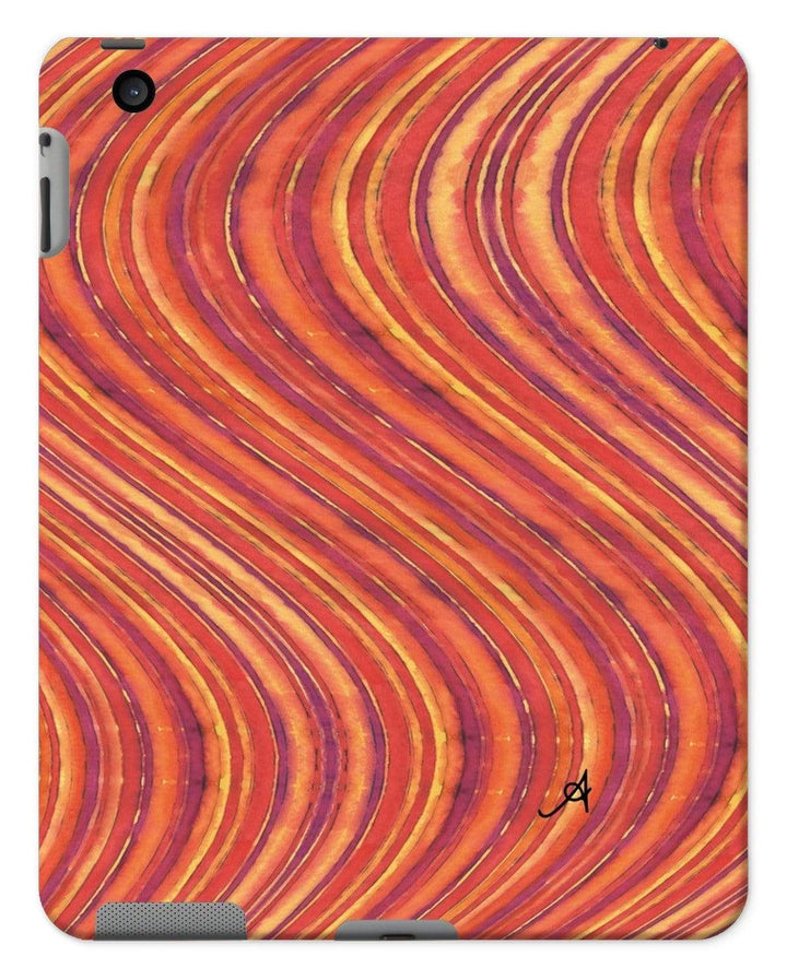 Phone & Tablet Cases iPad 2/3/4 / Gloss Watercolour Waves Red Amanya Design Tablet Cases Prodigi