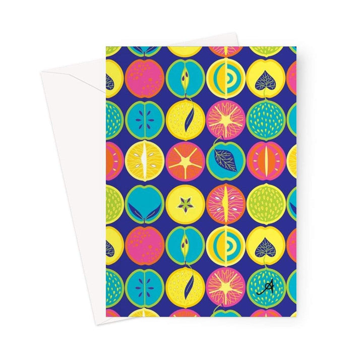Stationery 5"x7" / 10 Cards Eat Me Tropicana Blue Amanya Design Greeting Card Prodigi