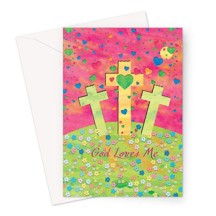 Stationery A5 / 1 Card God Loves Me Amanya Design Greeting Card Prodigi