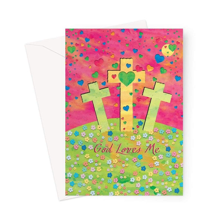 Stationery 5"x7" / 1 Card God Loves Me Amanya Design Greeting Card Prodigi