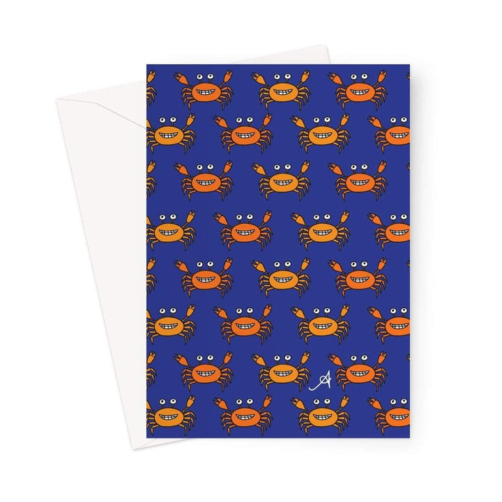 Stationery 5"x7" / 1 Card Mr and Mrs Crabby Blue Amanya Design Greeting Card Prodigi