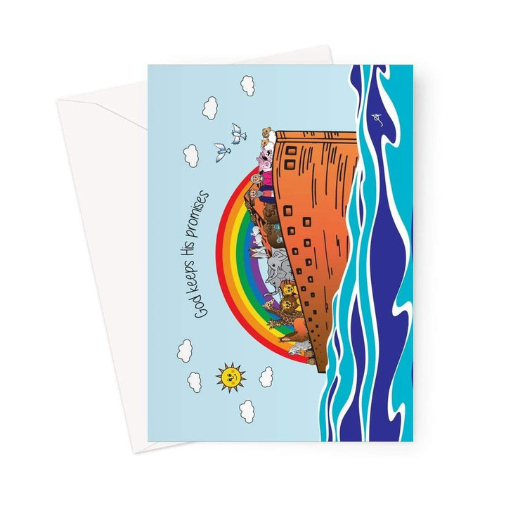 Stationery 5"x7" / 1 Card Noah's Ark Amanya Design Greeting Card Prodigi